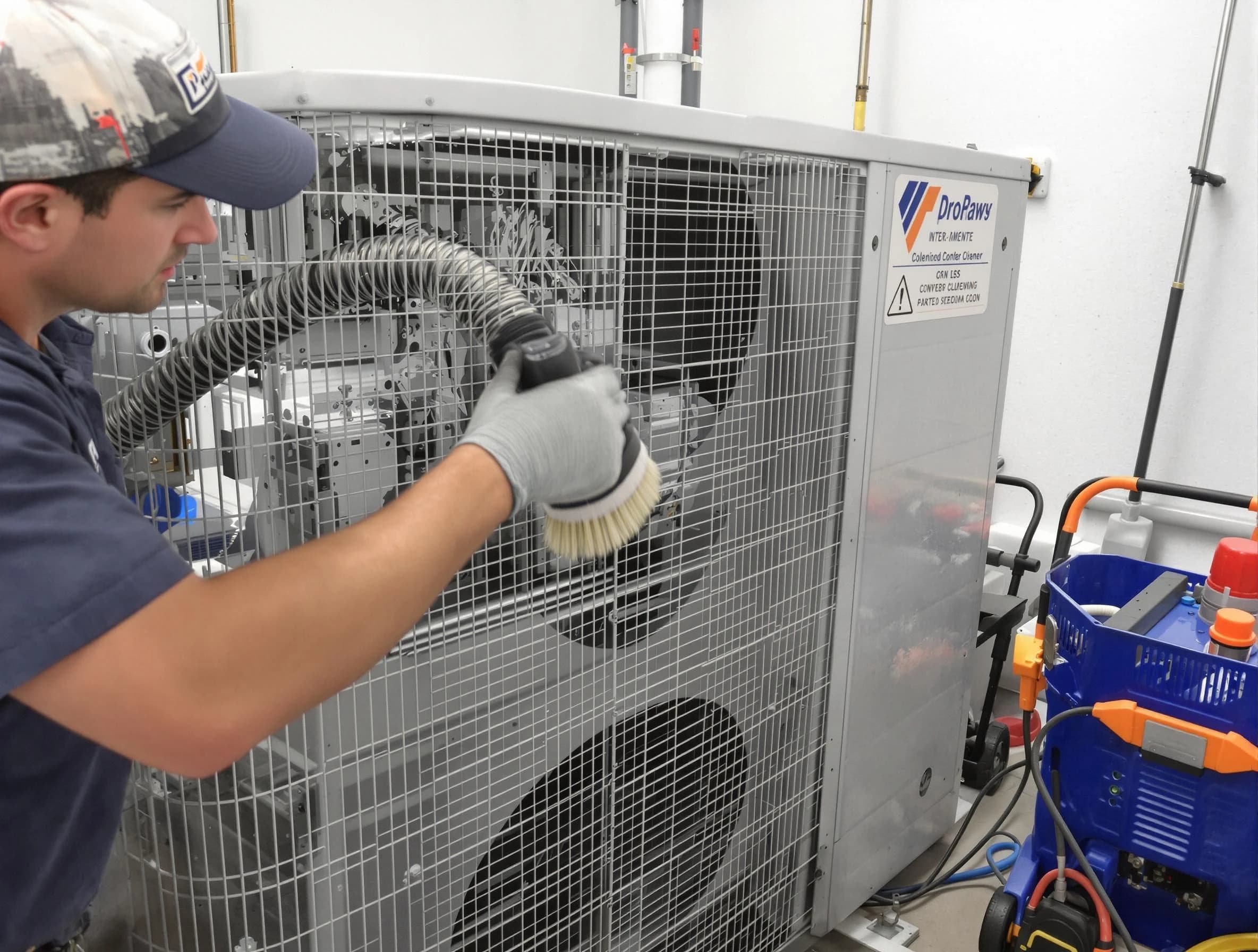 Paradise Hills Air Duct Cleaning specialist performing precision AC coil cleaning for improved system performance in Paradise Hills