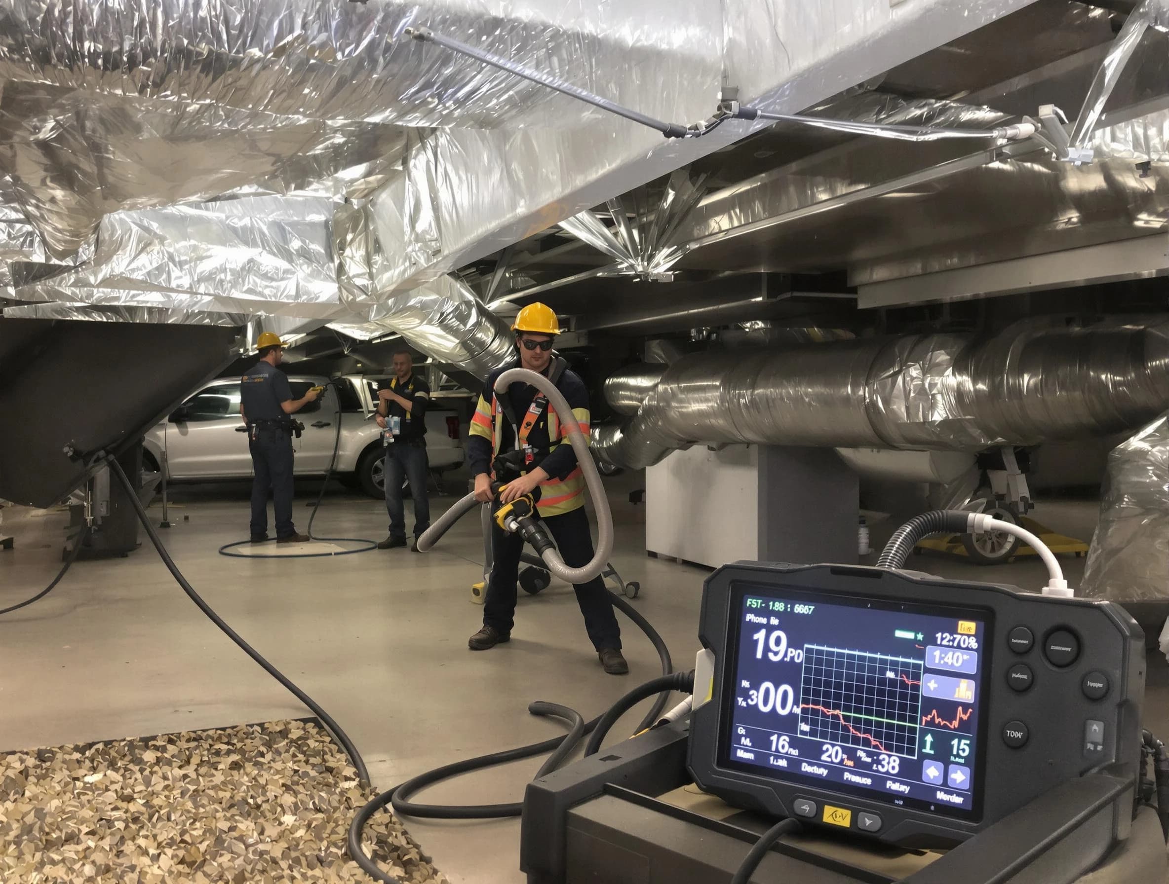 Professional negative pressure duct cleaning by Paradise Hills Air Duct Cleaning in Paradise Hills