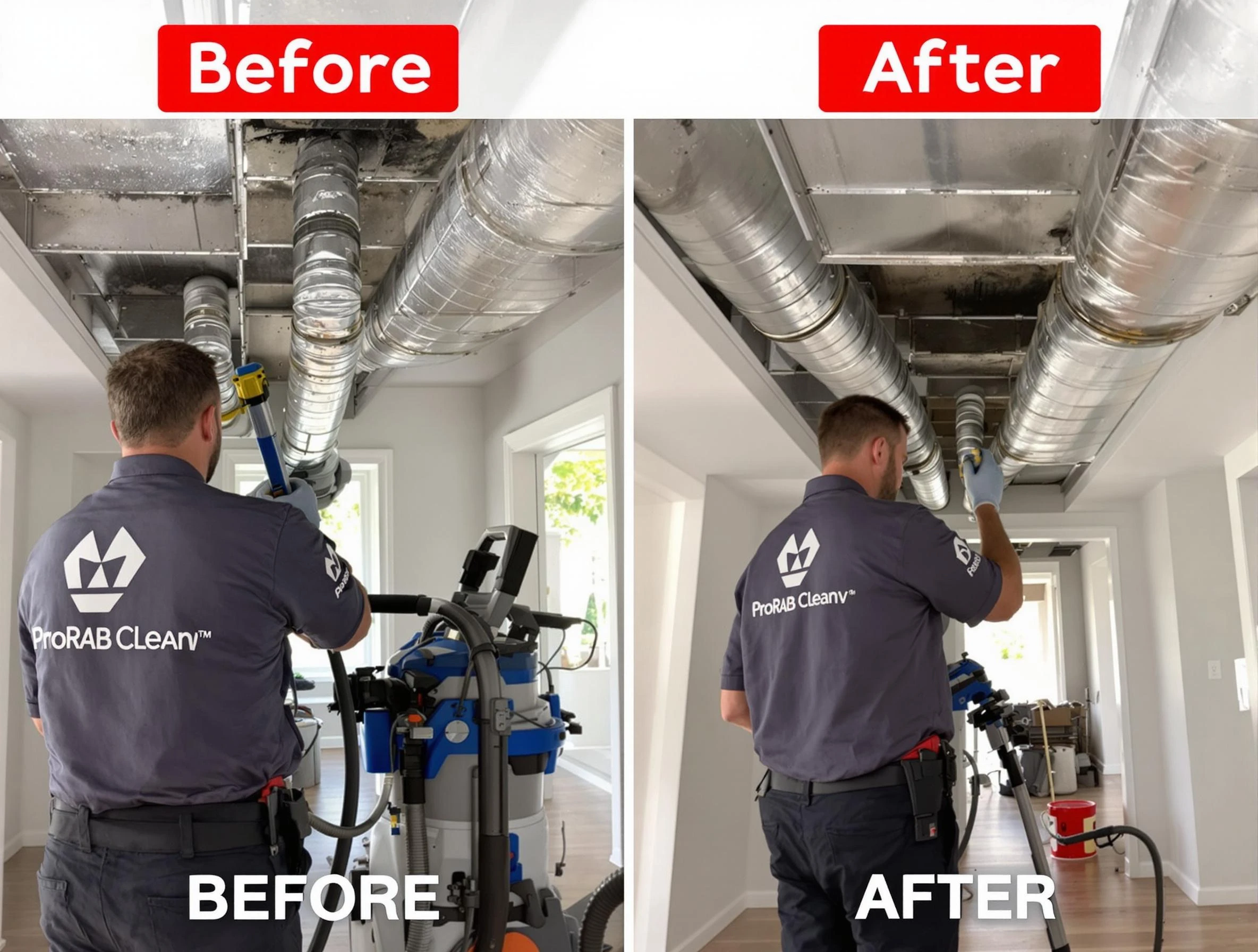 Paradise Hills Air Duct Cleaning expert performing thorough residential duct cleaning in a Paradise Hills home
